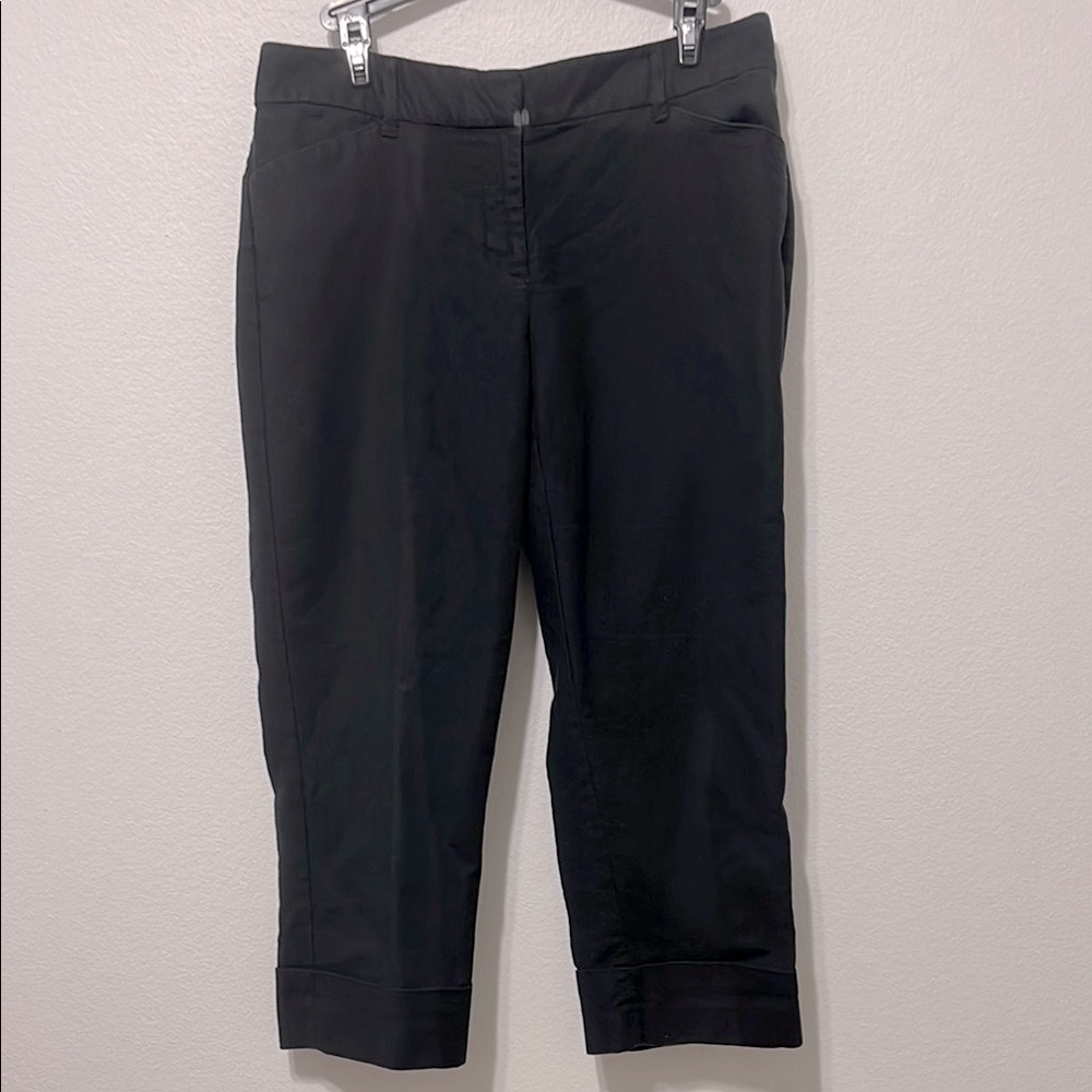 Ann Taylor Black Cropped Pants Size 6 Waist 16” Inseam 21”